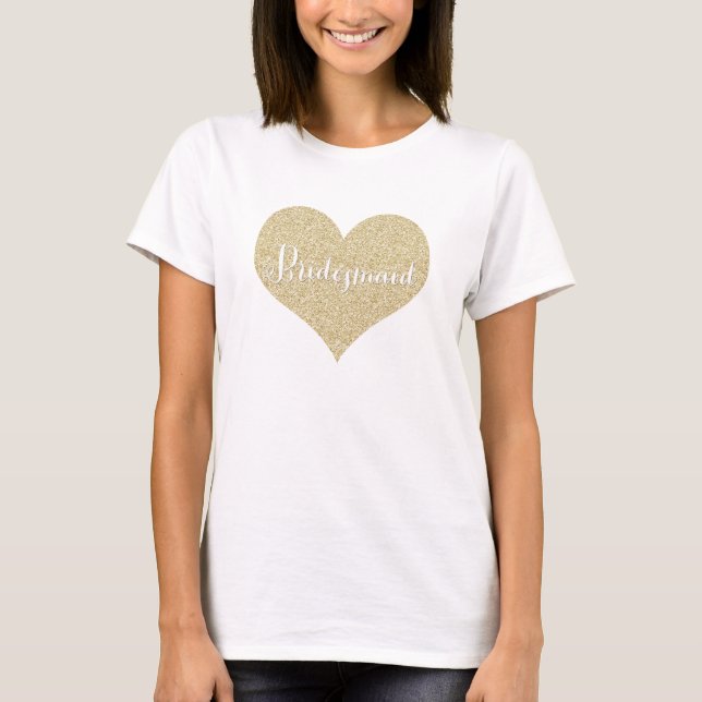 Gold Glitter Bridesmaid Shirt (Front)