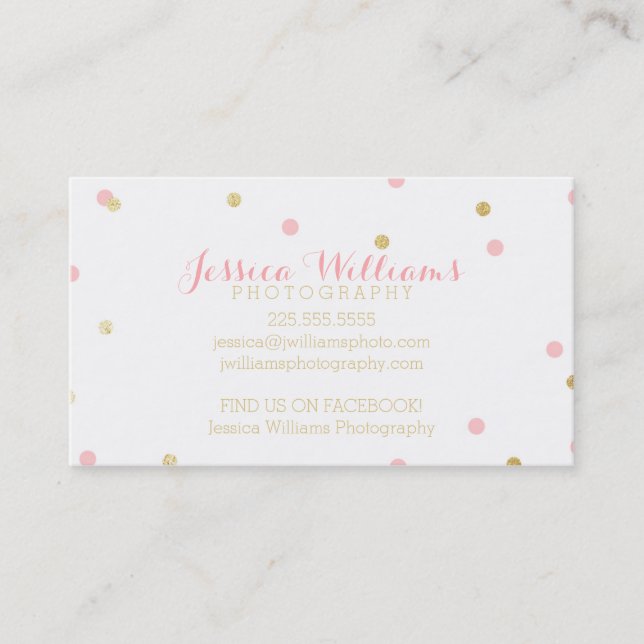 Gold Glitter Business Cards (Front)
