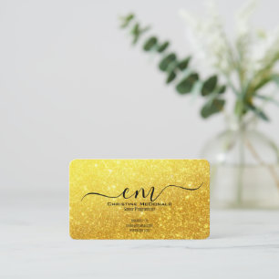 Gold Glitter Business Cards – Elegant Script