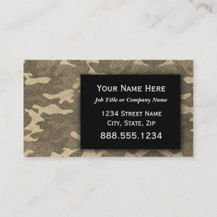 Gold Glitter Camouflage Professional Social Media Business Card