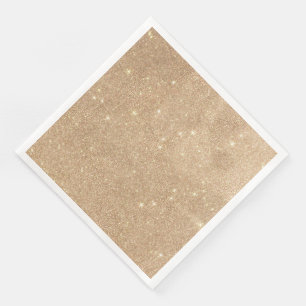 Gold Glitter Chic Glamourous Sparkles Napkin