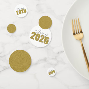 Gold Glitter Class of 2026 Confetti