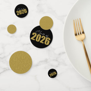 Gold Glitter Class of 2026 Confetti