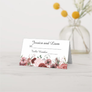 Gold Glitter Confetti and black Place Card