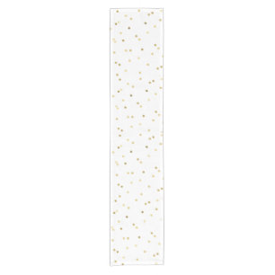 Gold Glitter Confetti Dot Polka Nail Table Runner