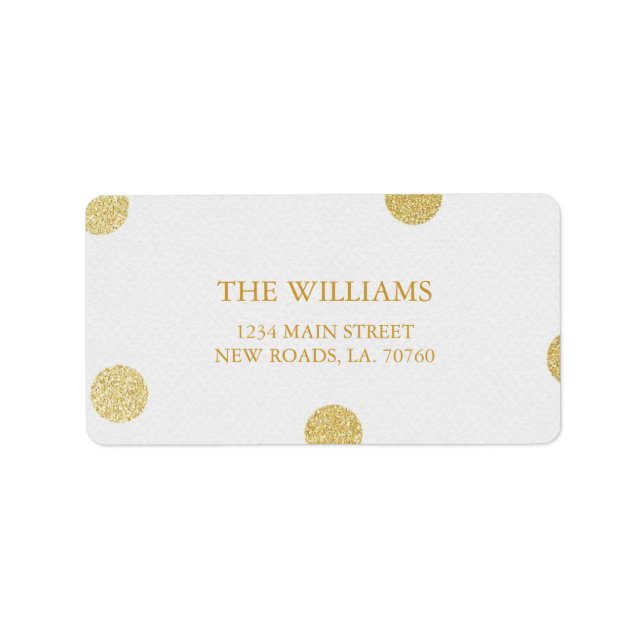 Gold Glitter Confetti Mailing Labels (Front)