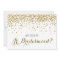Gold Glitter Confetti Will you be my Jr Bridesmaid