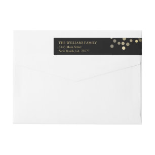 Gold Glitter Confetti Wrap Label