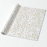 Gold Glitter Confetti Wrapping Paper<br><div class="desc">Faux Gold Glitter Confetti Wrapping Paper</div>