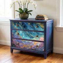 Gold Glitter Cosmic Fluid Agate