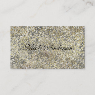 Gold Glitter Crackle Modern Chic Glam Sparkle Business Card