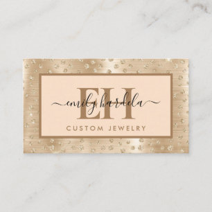 Gold Glitter Custom Jewelry Business Card