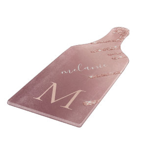 Gold Glitter Custom Letter Name Cutting Board