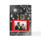 Gold Glitter Diamond Gem 10th Wedding Anniversary