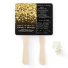 Gold Glitter Diamonds Wedding Programs