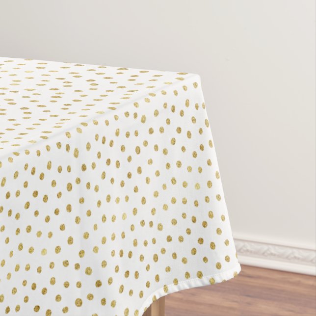 Gold glitter dots tablecloth (In Situ)