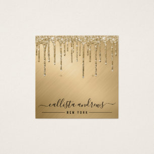 Gold Glitter Drips Earring Display Card