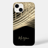 Gold Glitter Drips, Gold Light Rays, Gold Name