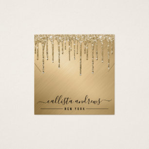 Gold Glitter Drips Necklace Display Card