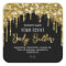 Gold Glitter Drips On Black Body Butter Labels