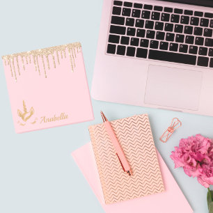 Gold Glitter Drips Stars Unicorn Post-it Notes