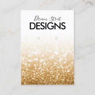 Gold Glitter Earring Display Card