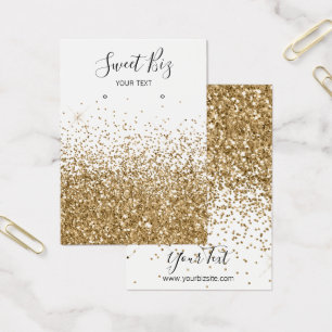 Gold Glitter Earring Jewellery Holder Business