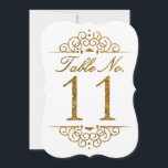 Gold Glitter Effect Wedding Table Number Card (11)<br><div class="desc">Gold Glitter Effect Wedding Table Number Card (11) 
 
  VIEW MATCHING TABLE NUMBER CARDS</div>