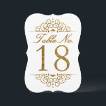 Gold Glitter Effect Wedding Table Number Card (18)<br><div class="desc">Gold Glitter Effect Wedding Table Number Card (18) 
 
  VIEW MATCHING TABLE NUMBER CARDS</div>