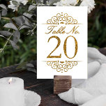 Gold Glitter Effect Wedding Table Number Card (20)<br><div class="desc">Gold Glitter Effect Wedding Table Number Card (20) 
 
  VIEW MATCHING TABLE NUMBER CARDS</div>
