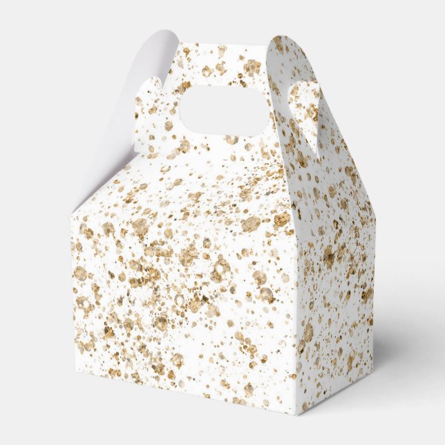 Gold glitter elegant and gorgoeus favour box (Front Side)