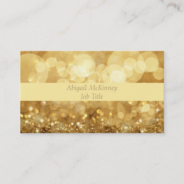 Gold Glitter Elegant Professional Business Card (Front)