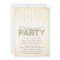 Gold Glitter Engagement Party Invitation