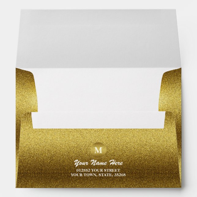 Gold Glitter Envelope (Back (Bottom))