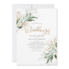 Gold Glitter Eucalyptus Greenery Elegant Wedding