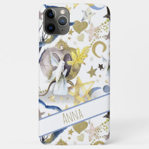 *~*  Gold Glitter Fairly Moon Stars Heart Castle Case-Mate iPhone Case
