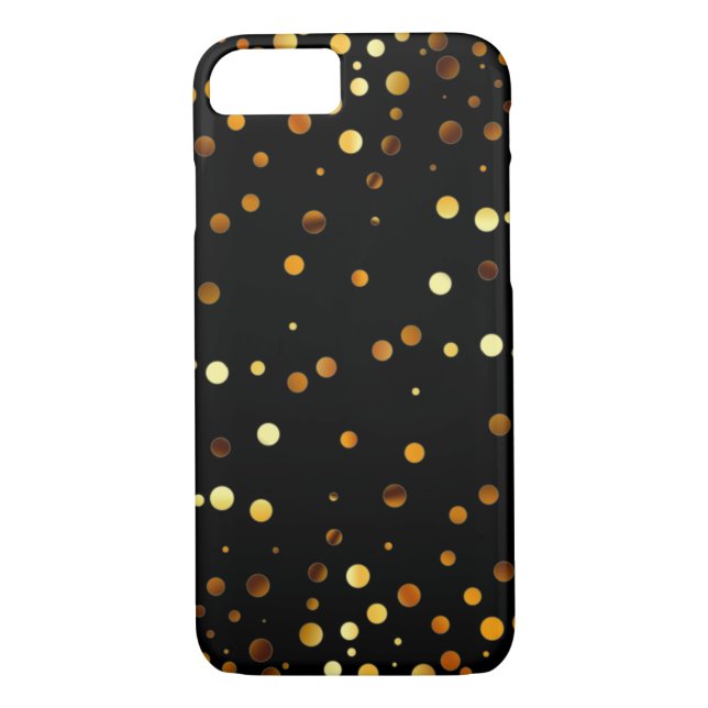 Gold Glitter Faux Foil Confetti Dots Case-Mate iPhone Case (Back)