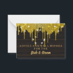 Gold Glitter Faux Foil Wedding Advice Card<br><div class="desc">This is Blank Elegant Gold Glitter Faux Foil Wedding Advice Card  Business Card. This card featuring is gold glitter. It is perfect as wedding place cards,  business cards and more. Click on the customise it button to personalise the design.</div>