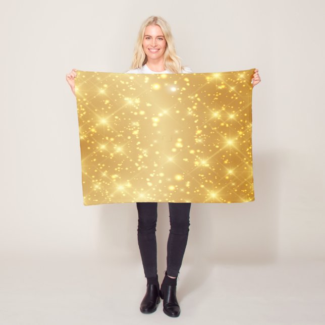 Gold Glitter Fleece Blanket (In Situ)