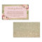 Gold Glitter Floral Wedding Details Insert Card
