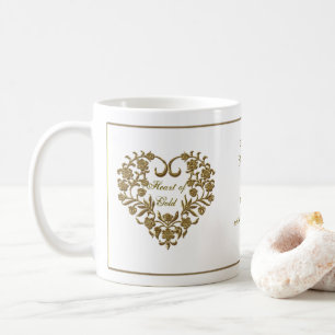 Gold Glitter Flourish Valentine's Day Mug