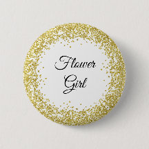 Gold Glitter. Flower girl.