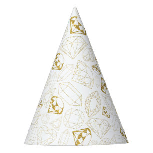 Gold Glitter Gem She's a Gem Birthday Party Hat