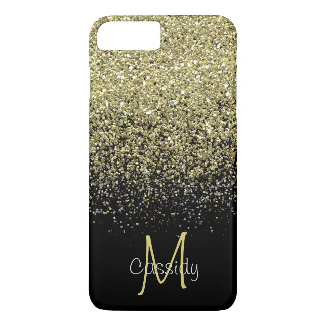 Gold Glitter, Girly, Trendy, Mobile Case-Mate iPhone Case (Back)