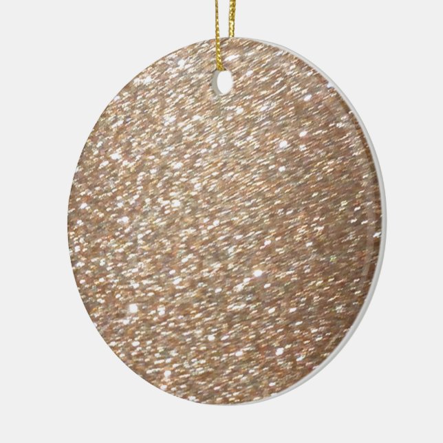 Gold Glitter Glamour Party Festive  Light Sparkles Ceramic Tree Decoration (Left)