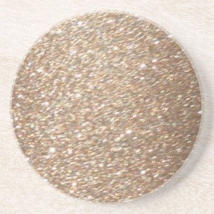Gold Glitter Glamour Party Festive  Light Sparkles Coaster