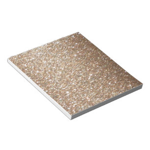 Gold Glitter Glamour Party Festive Light Sparkles Notepad