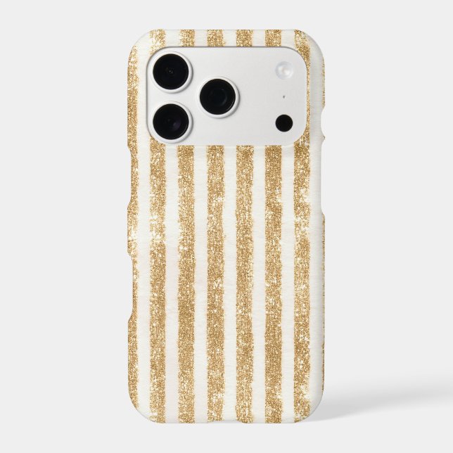 Gold Glitter Glitzy Stripes (Back)