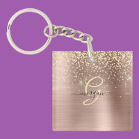 Gold Glitter, Gold Monogram, Black Script Name