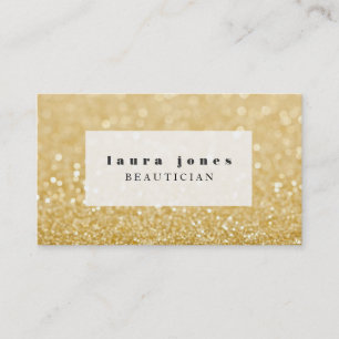 Gold Glitter Hair Stylist Fashion Template Business Card